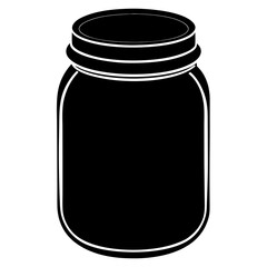 Plastic jar silhouette vector illustration
