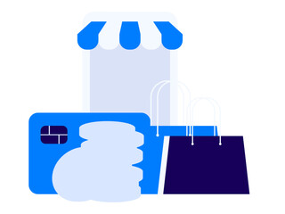 Internet financial management investment flat vector concept operation hand drawn illustration
