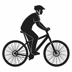 silhouette of a cyclist