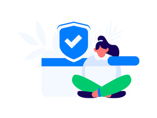 Internet financial management investment flat vector concept operation hand drawn illustration
