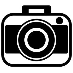 Photo camera doodle icon. Hand drawn sketch in vector