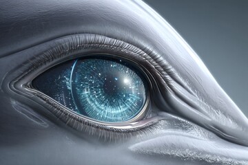 A hyper realistic shot of a dolphin eye reflecting polluted water turning clean with help