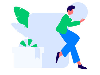 Internet financial management investment flat vector concept operation hand drawn illustration
