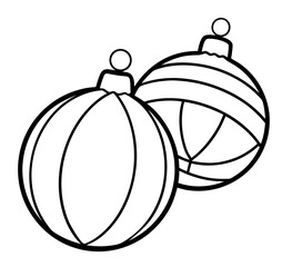 svg vector, Merry Christmas and New Year ball toy icon