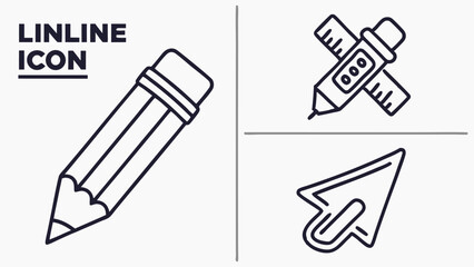 operations editable line icon set.eps