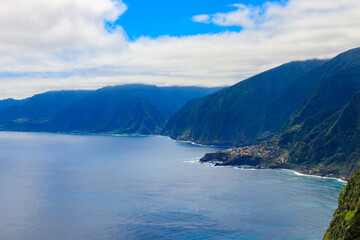View from Miradouro da Eira da Achada in Ribeira da Janela in Madeira, Portugal