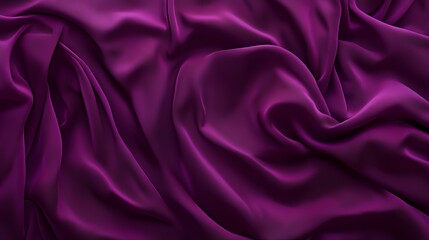 Fototapeta premium Deep Purple Draped Fabric Soft Luxurious Texture