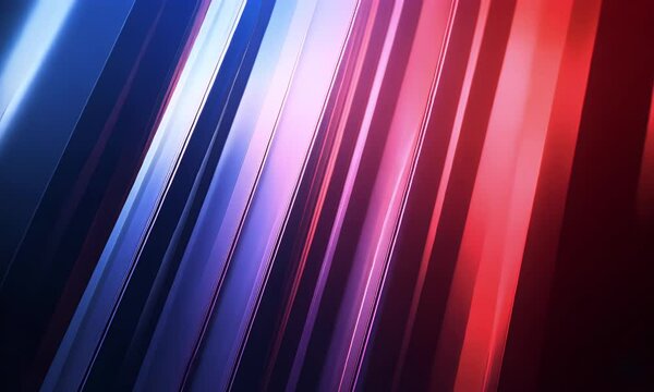 Abstract, colorful pink and blue wavy lines on a black background, with a glowing light effect. The composition is symmetrical, with pink waves in the foreground and blue curves in the middle of the s