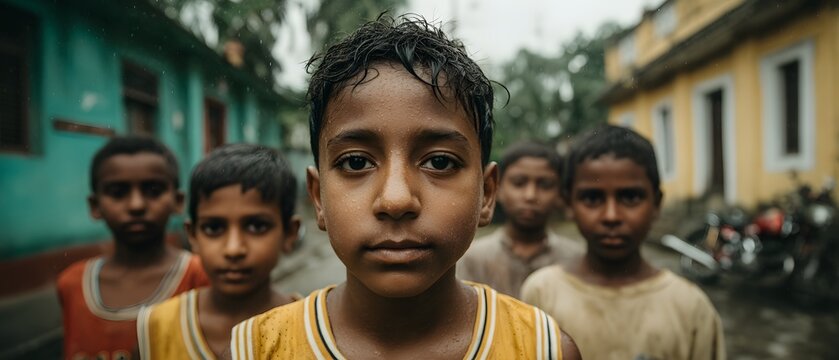 Children in rural areas who do not have access to education which will lead to obstacles in social development Suitable for use in campaigning for equal and thorough education for people in society.