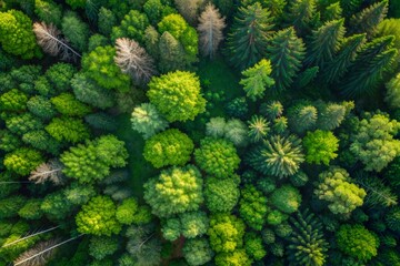 Nature Background, Forest, Trees And Grass