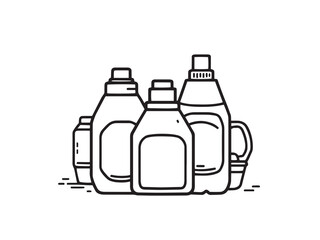 Fabric Softener vector line art illustration