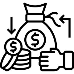 Passive Income line icon