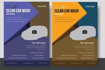 Car Washing, waxing, Automobile repair, cleaning social media post design bundle, Car Cleaning Service Poster, a4 car wash service flyer, automobile wash service leaflet design, Cleaning service .