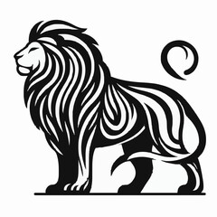 The lions black and white