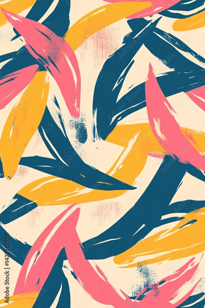 Aufkleber Abstract background with colorful brushstrokes creating dynamic composition