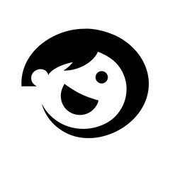 Solid Black Background Image . A completely black image, ideal for use as a backdrop, placeholder, or for projects needing a neutral, minimalist aesthetic of children logo and icon .