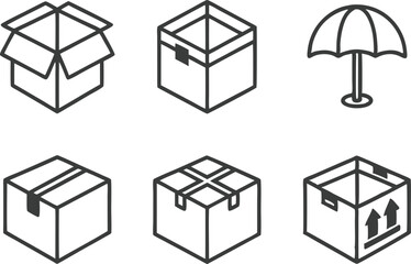 Box Icon Set for Web and App Design. Minimal Box Icons for Packaging and UI. Clean Box Graphics for Digital Projects. Editable Box Icon Pack for Designers. Modern Box Icons for Delivery and Storage