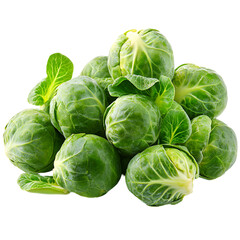 Fototapeta premium Fresh green brussels sprouts close up healthy food photography nutritious vegetables