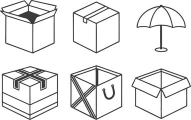 Box Icon Set for Web and App Design. Minimal Box Icons for Packaging and UI. Clean Box Graphics for Digital Projects. Editable Box Icon Pack for Designers. Modern Box Icons for Delivery and Storage