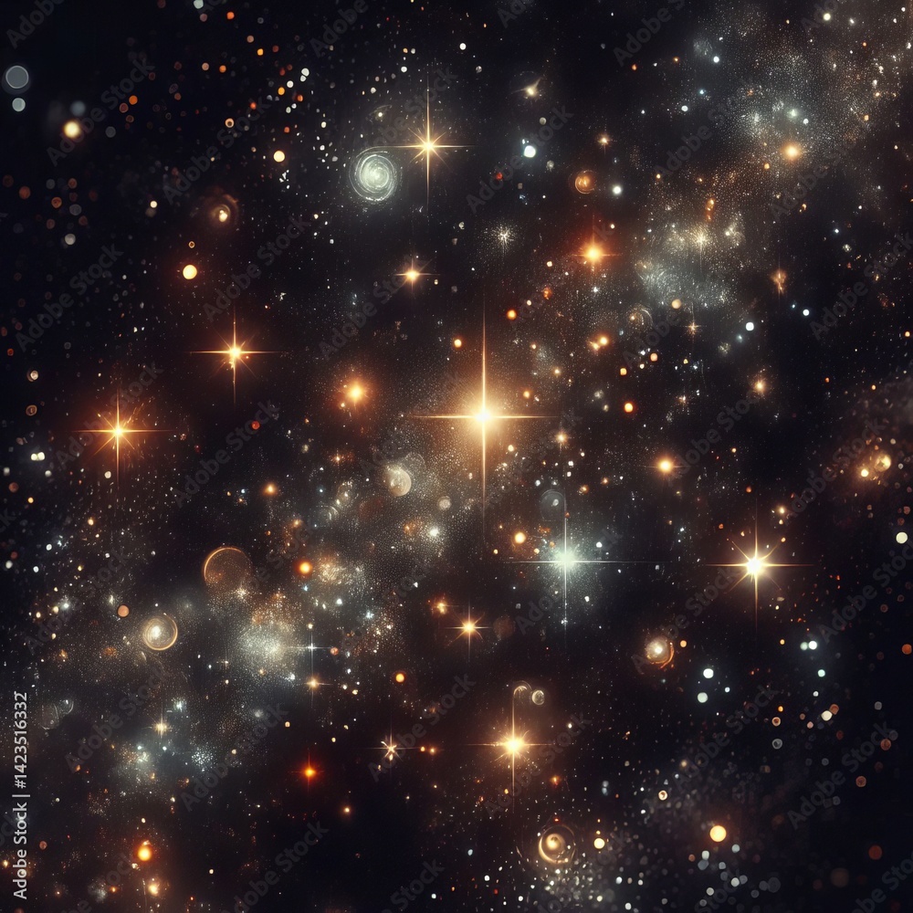 Canvas Prints specks and shimmering in darkness