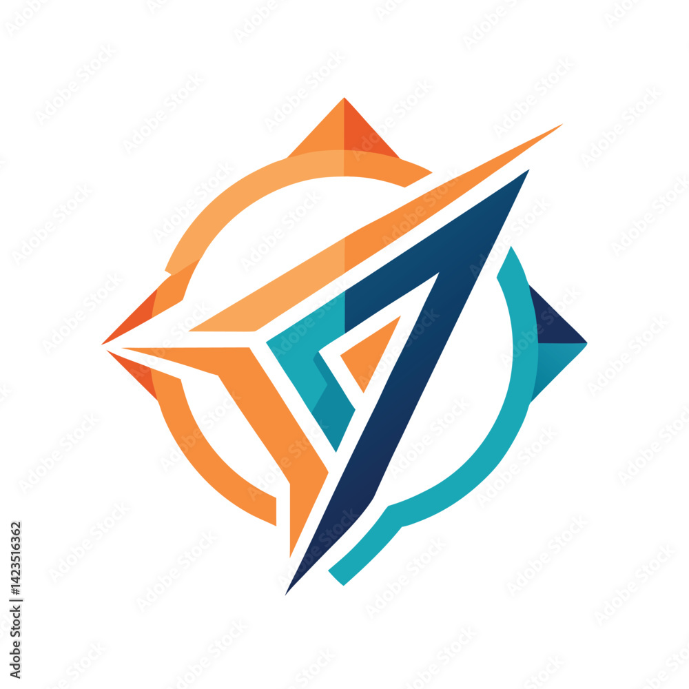 Poster abstract shapes representing innovation and progress in a dynamic design that inspires creativity an