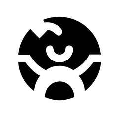 Solid Black Background Image of children logo and icon .