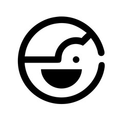 Solid Black Background Image of children logo and icon .