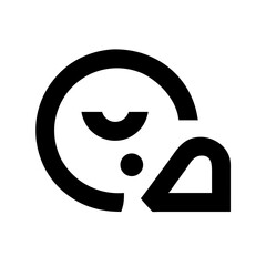 Solid Black Background Image of children logo and icon .
