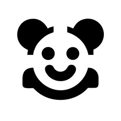 Solid Black Background Image of children logo and icon .