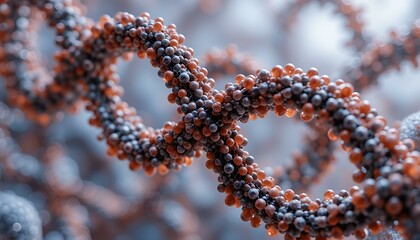 Stunning Microscopic View of DNA Double Helix: Genetic Code Structure