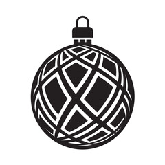 Vector icon of ornament ball for Christmas tree