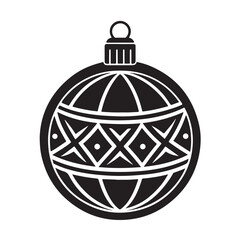 Fototapeta premium Christmas tree ornament ball vector illustration