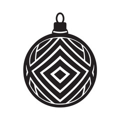 Obraz premium Glossy Christmas ornament vector in flat style