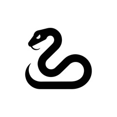 Fototapeta premium A minimalist black snak logo vector