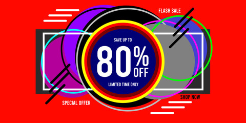 80% off eighty percent off save up to, limited time only shop now 80%off flash sale special offer 80 % off promotion retail, price, sale, percentage, money, offer, discount, business finance, designs.