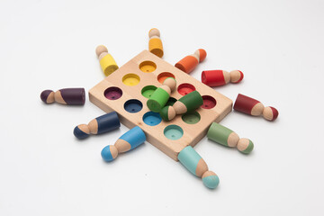 colored pills on white background