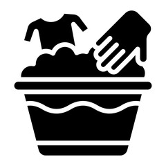 Hand Washing Clothes Icon