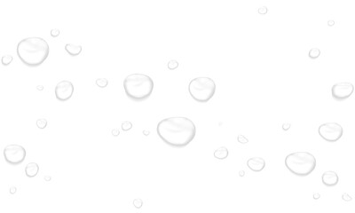 Realistic water drops. PNG drops, condensation on the window, transparent water drop. Abstract water drops, bubbles on transparent background, digital liquid design, Stock royalty free.