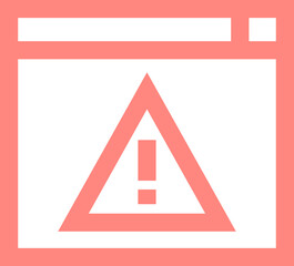 Folder Error In Outline Icon