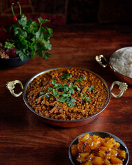 Lentil dal on an Indian plate
