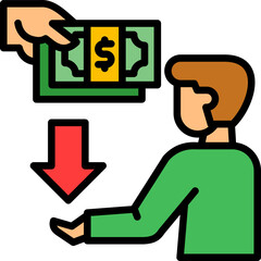 Income lineal color icon