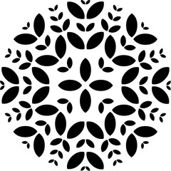 wheat leaves floral vector seamless cycle pattern texture decorative wallpaper black and white background