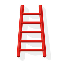 A Very Simple flat 2D icon red agility ladder drill isolated on a white background, vector, flat design, animation design, simple flat 2D icon, minimalist design