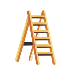 A Very Simple flat 2D icon wooden agility ladder drill isolated on a white background, vector, flat design, animation design, simple flat 2D icon, minimalist design, clipart