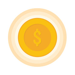 Dollar Coin Money Finance Investment Wealth Currency Economic Business Concept