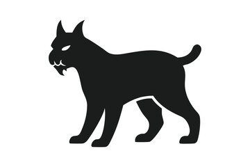 Obraz premium Lynx Silhouette Icon: Symbol of Strength and Wild Nature