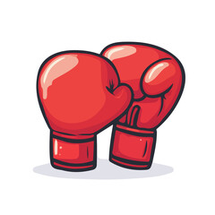 A Very Simple flat 2D icon boxing gloves isolated on a transparent background, vector, flat design, animation design, vector, simple flat 2D icon, minimalist design, clipart