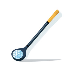 A Very Simple flat 2D icon golf club and ball isolated on a transparent background, vector, flat design, animation design, vector, simple flat 2D icon, minimalist design, clipart, EPS 