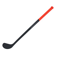 A Very Simple flat 2D icon hockey stick isolated on a transparent background, vector, flat design, animation design, vector, simple flat 2D icon, minimalist design, clipart, EPS