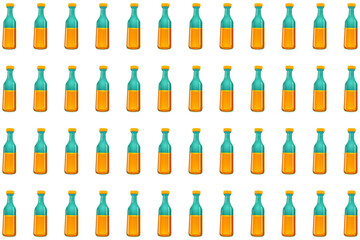 A seamless pattern of  bottles